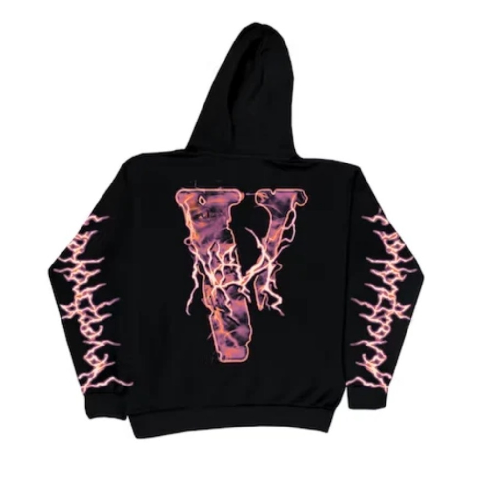 Vlone X Never Broke Again Eyes NBA YoungBoy Hoodie Black Mens Size XL